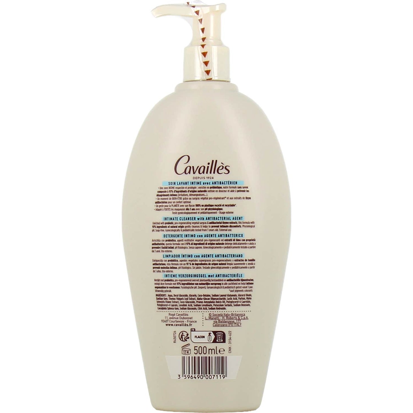 Rogé Cavaillès Anti Bactérien Gel Lavant Naturel 500ml