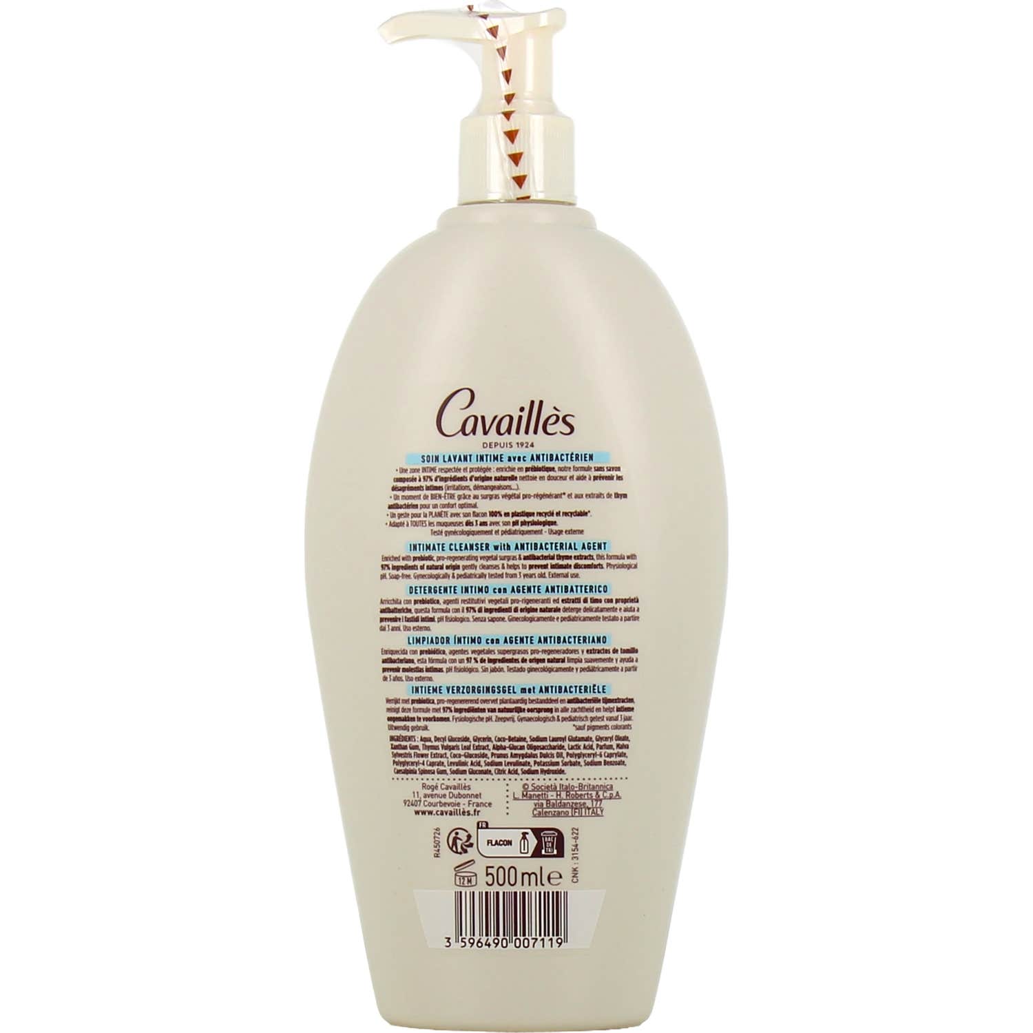 Rogé Cavaillès Anti Bactérien Gel Lavant Naturel 500ml