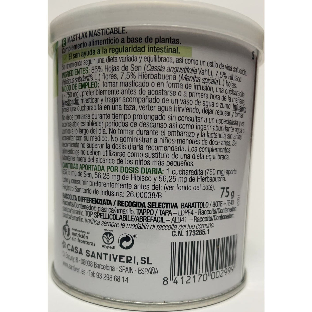 Santiveri Mast Lax Sanaflor 75g