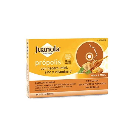 Juanola Propolis Con Hedera Sabor Miel 24 Unidades