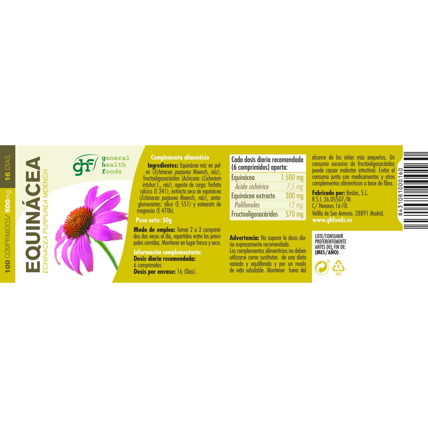 GHF Equinacea 500mg 100comp