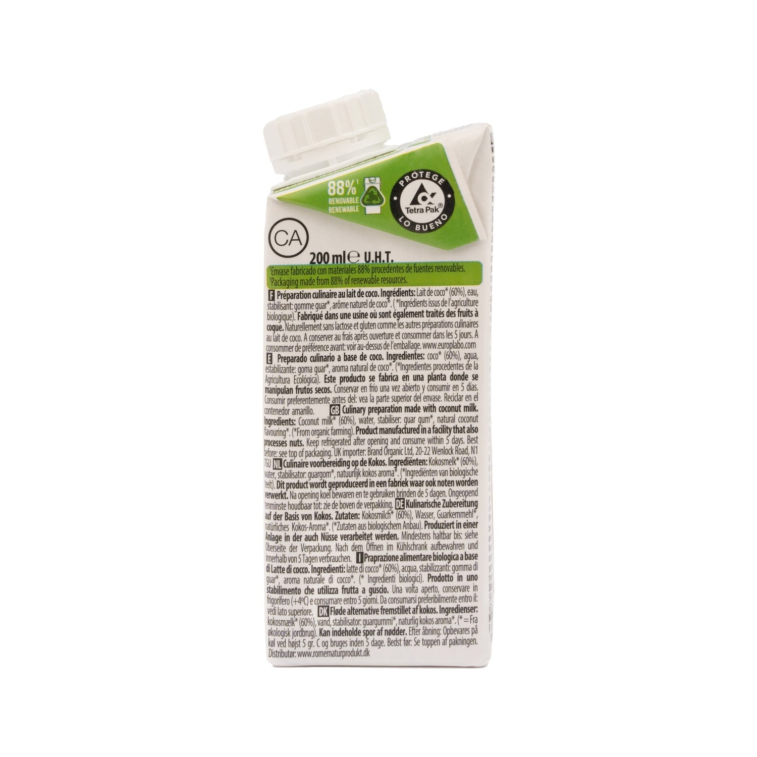 Ecomil Crema Ecológica de Coco para Cocinar 200 ml