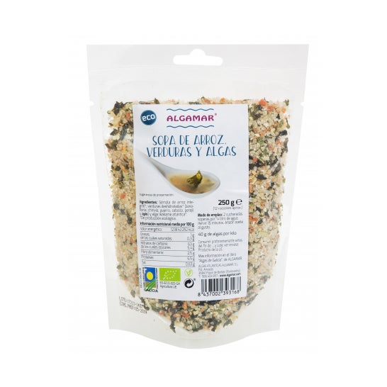 Algamar Sopa Arroz Verdura Algas Eco 250g