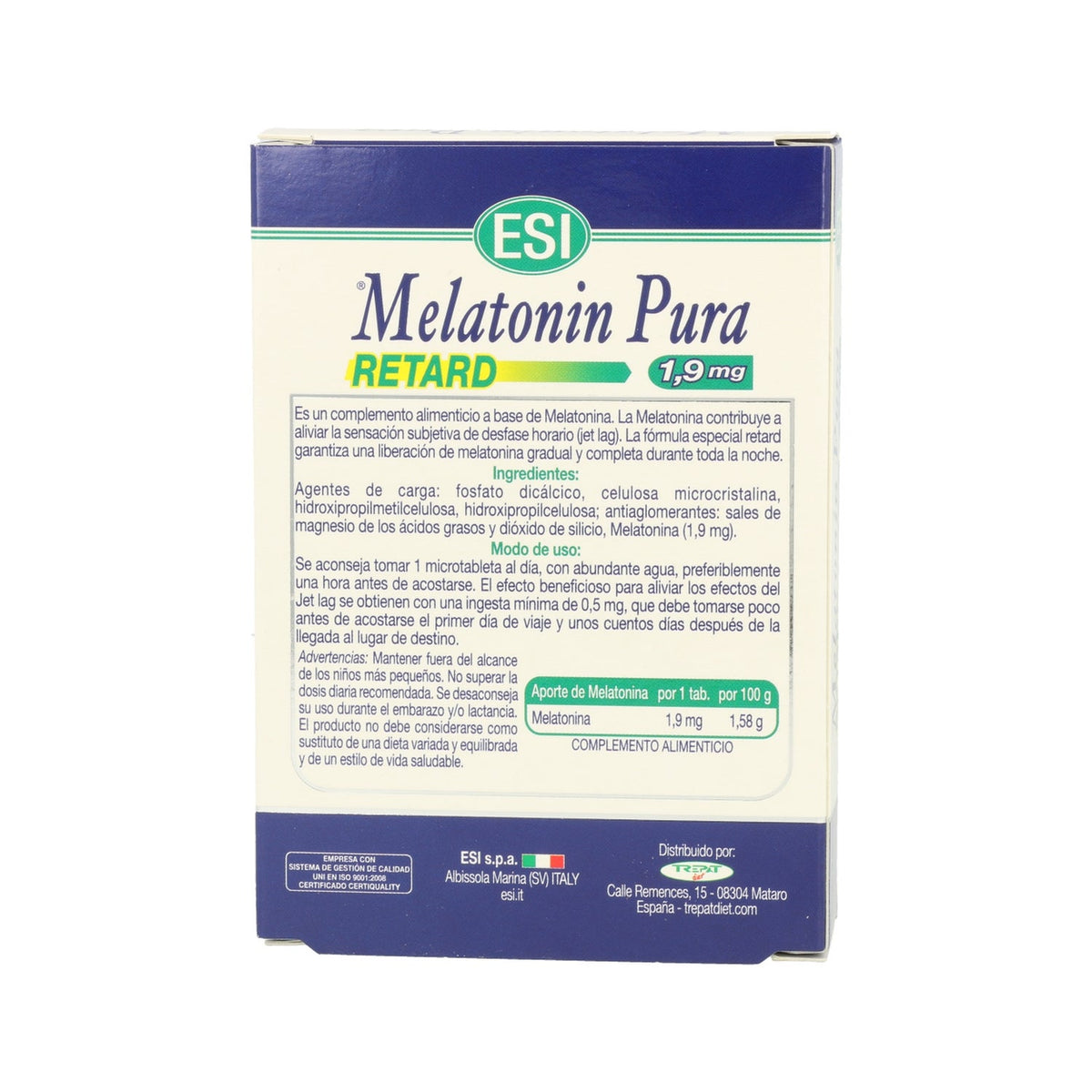 ESI Melatonin Pura Retard 1.9mg 60caps