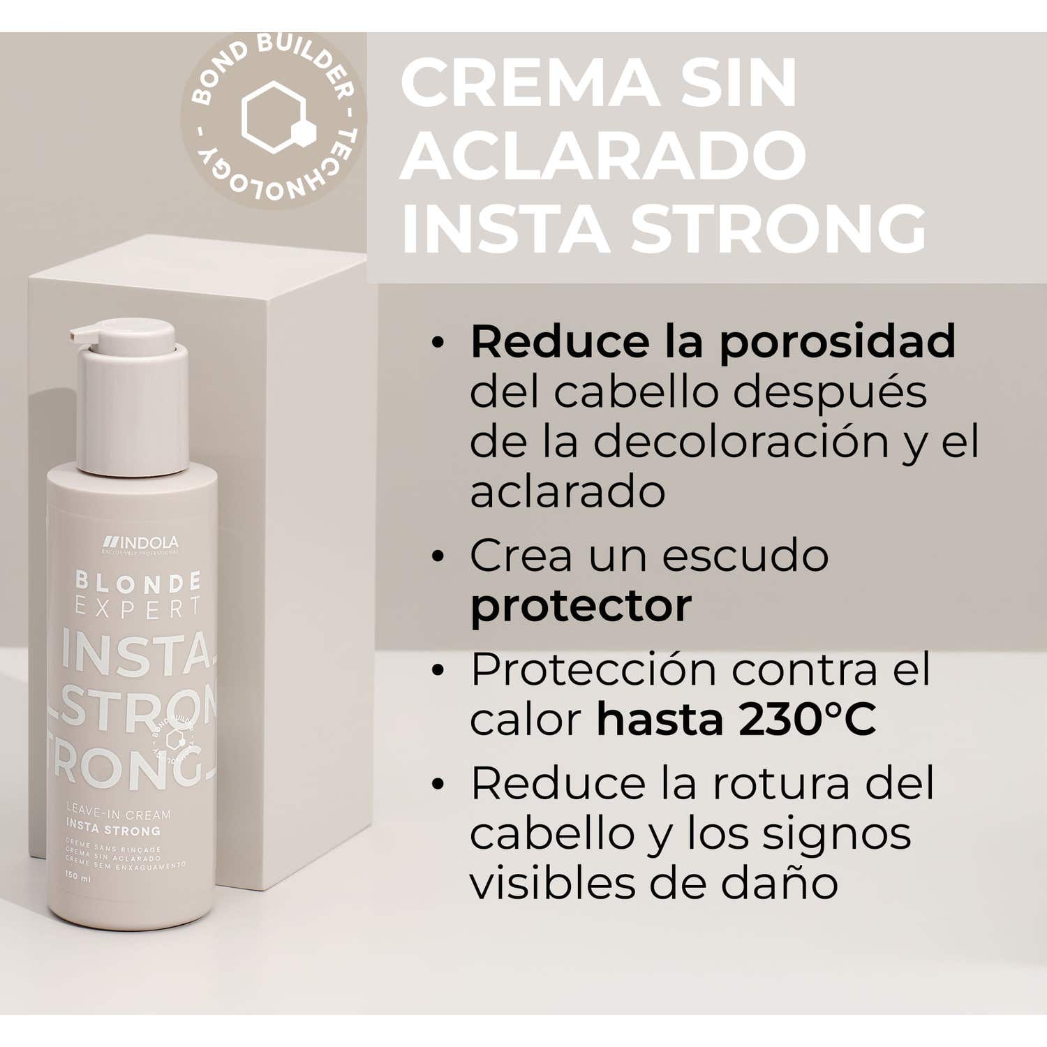 Indola Tratamiento Crema Sin Aclarado Reparador para rubios 145ml