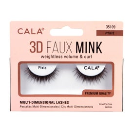 Cala Lashes 3D Faux Mink Pestañas Postizas Pixie 1 Par
