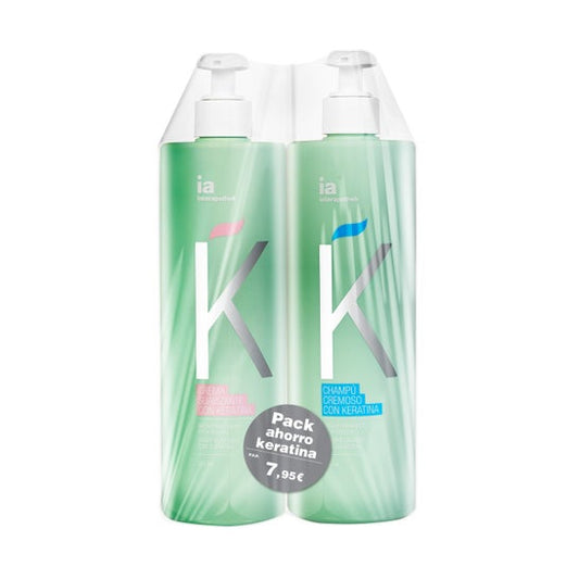 Interapothek Pack Keratina Champú + Crema Capilar 2x500 ml
