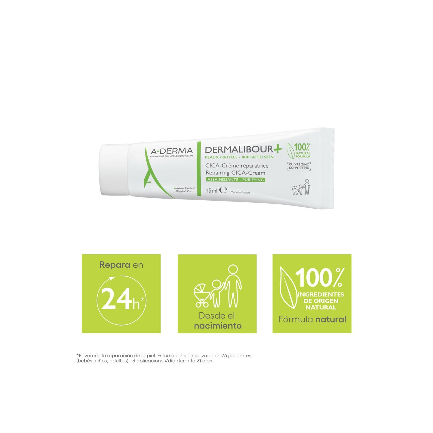 A-Derma Dermalibour+ CICA Crema Reparadora 15ml