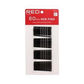 Red By Kiss Bob PinS 2" Long Lasting & Secure Grip Black 60uds