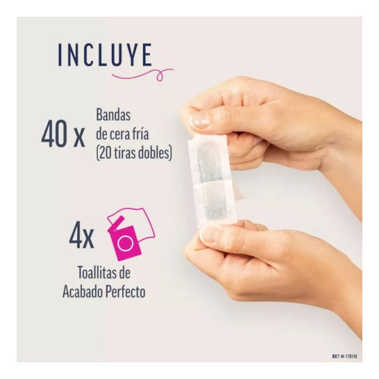 Veet Pure Bandas de Cera Depilatoria Facial Piel Sensible 40 uds