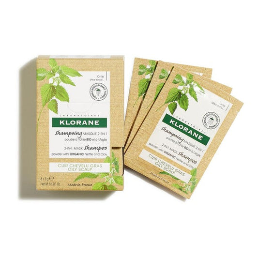 Klorane Mascarilla Champú 2 en1 a la Ortiga 8 Sobres x 3 gr