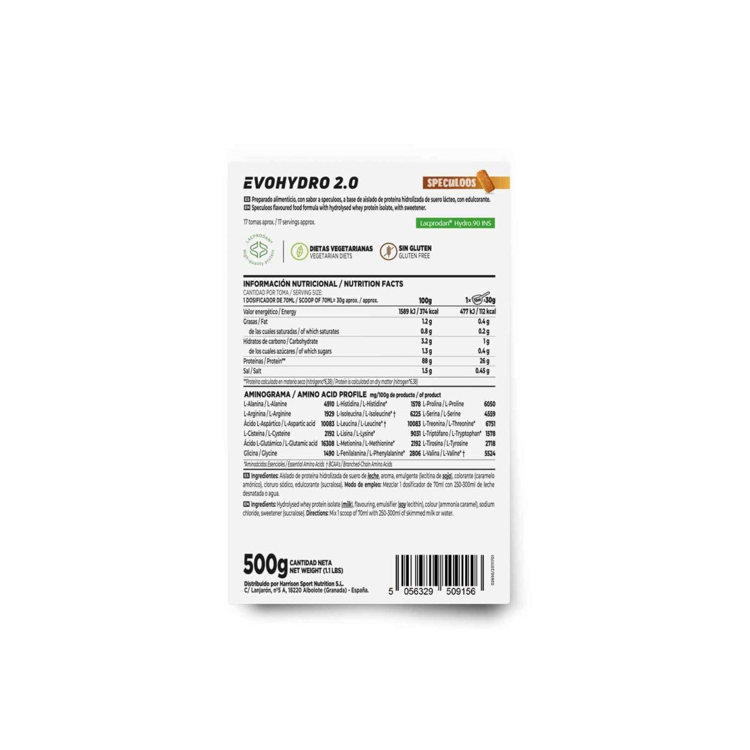 HSN Evohydro 2.0 Hydro Whey Speculoos 500g