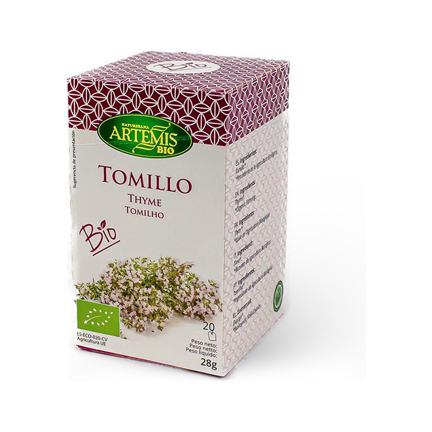 Artemis Tomillo Infusión Bio 20uds