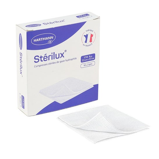 Sterilux Compresas Estériles 7,5x7 5 cm 2x10 uds