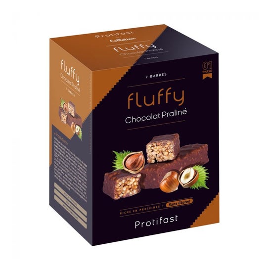 Protifast Fluffy Chocolate Praliné Barritas 7uds