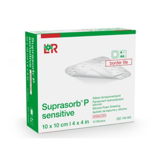 Suprasorb P Sensitive Border Lite Apósito 9x15 cm 10 uds
