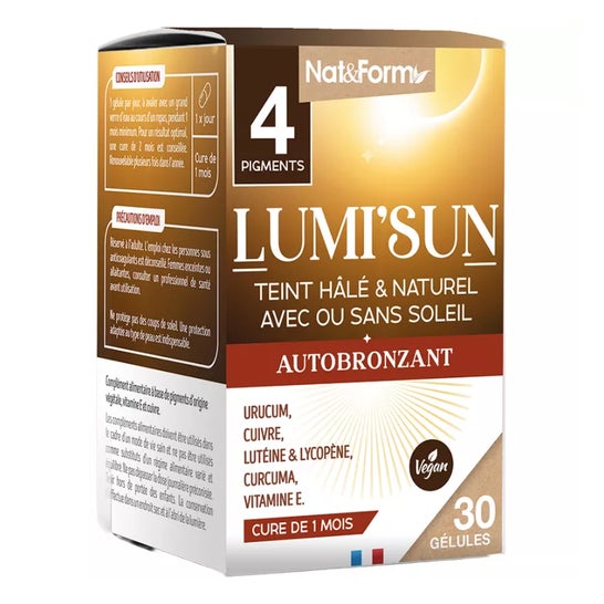 Nat & Form Lumi'Sun Autobronceador Vegan 30 Perlas