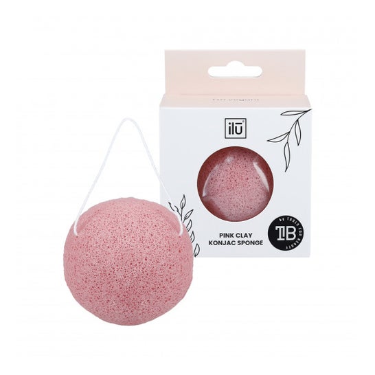 Ilū Konjac Sponge Pink Clay 1ud