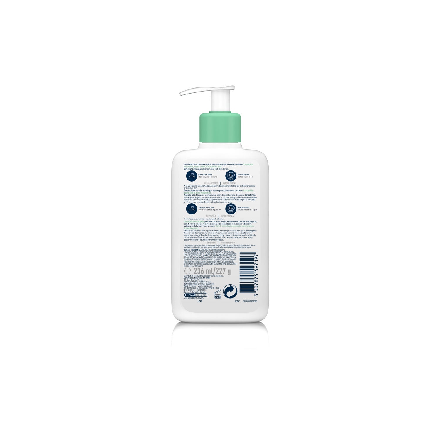 CeraVe Gel Limpiador Espumoso 236ml