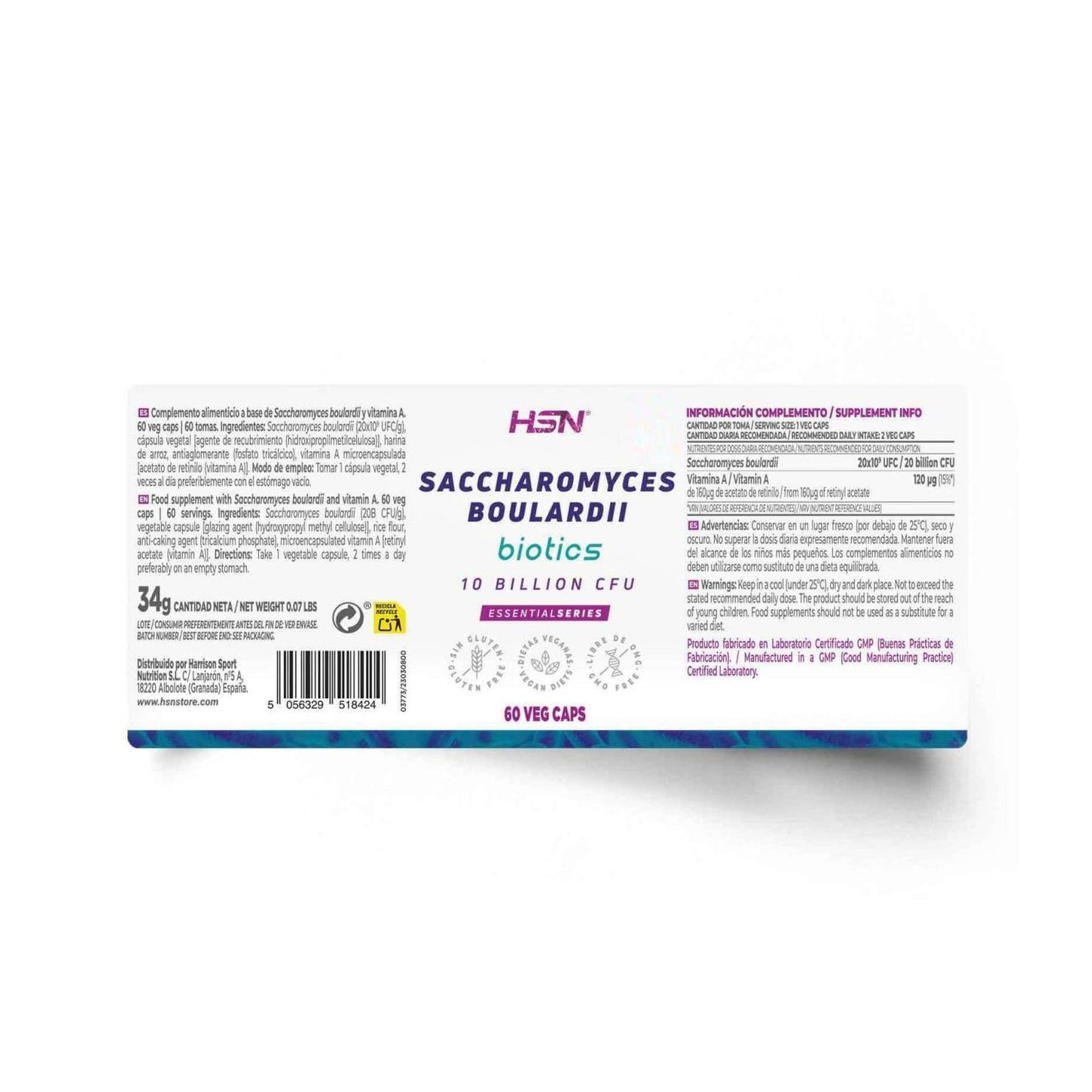 HSN Saccharomyces Boulardii 10B UFC 60vcaps