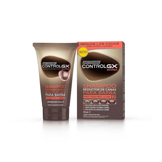 Just for Men Control Gx Barba Champú Reductor de Canas 118ml