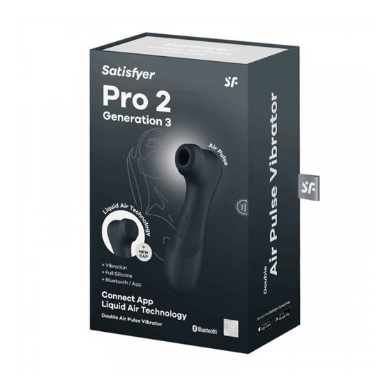 Satisfyer Pro 2 Generation 3 Double Air Pulse Vibrator App Black 1ud