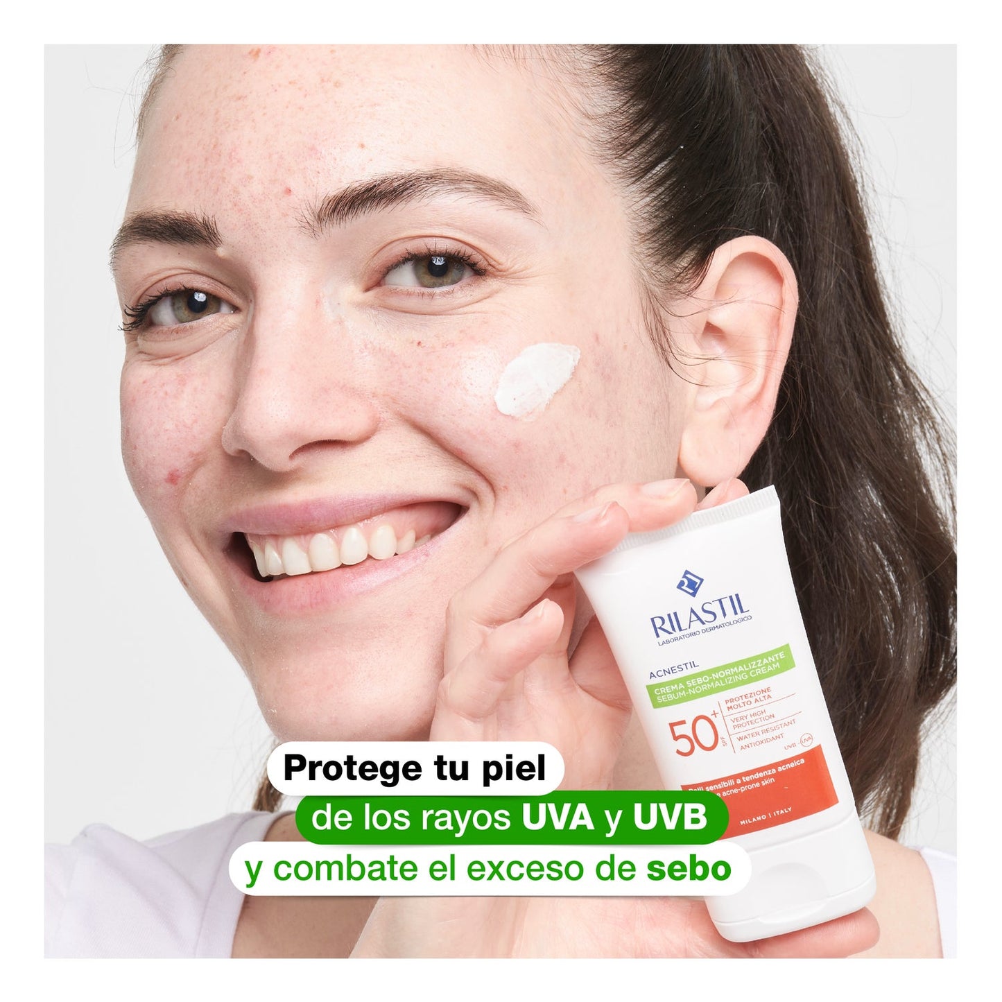 Rilastil Sun System Acnestil Crema Seborreguladora SPF50+ 40ml