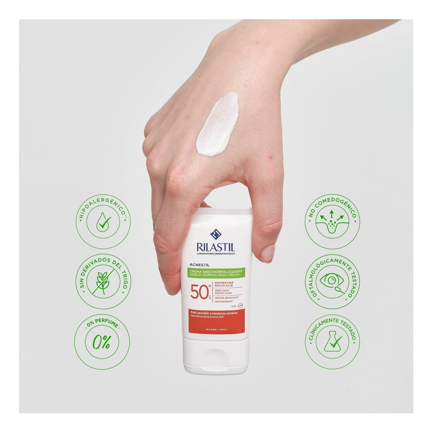 Rilastil Sun System Acnestil Crema Seborreguladora SPF50+ 40ml