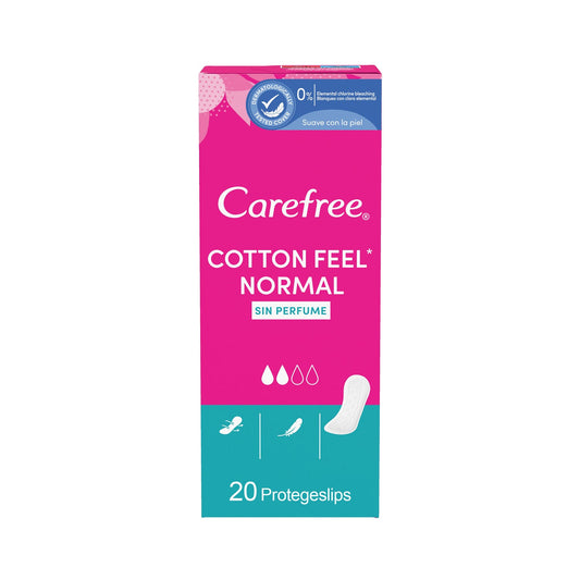 Carefree Cotton Feel Normal Sin Perfume 20uds