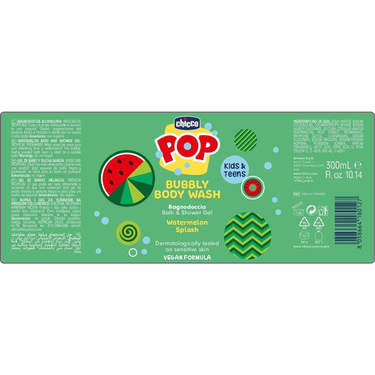 Chicco Pop Bubbly Gel Baño Sandia 300 ml