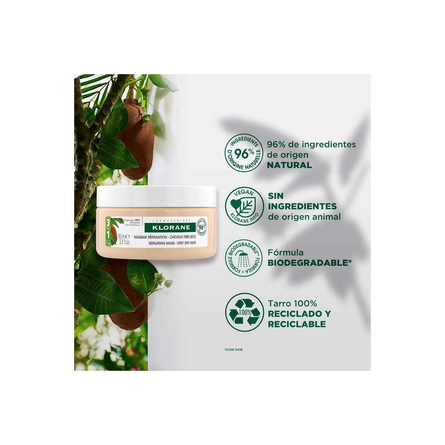 Klorane Mascarilla al Cupuaçu BIO 150ml