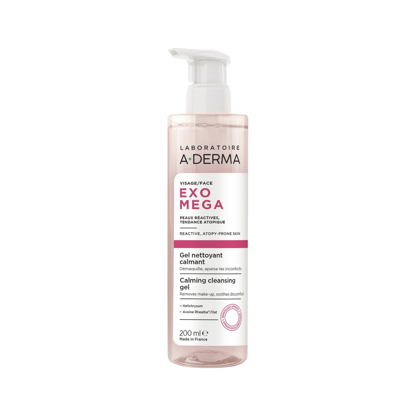 A-Derma Exomega Gel Limpiador Facial Calmante 200 ml