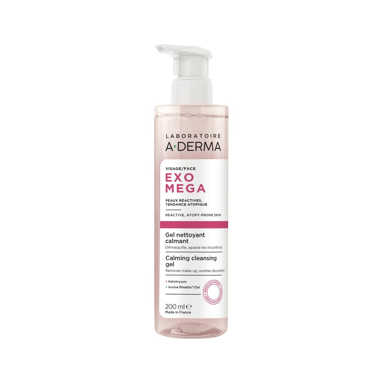 A-Derma Exomega Gel Limpiador Facial Calmante 200 ml