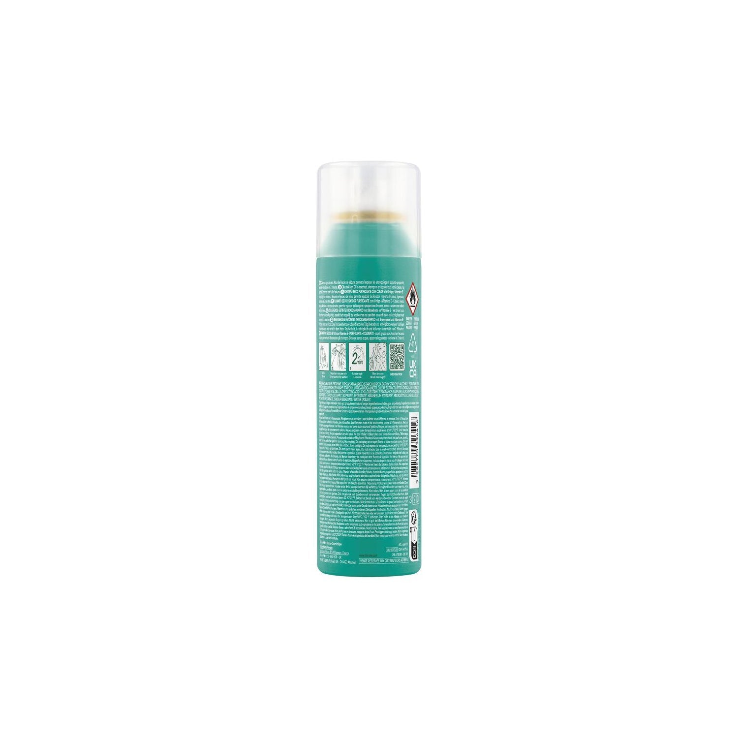 Klorane Champú Seco a la Ortiga Cabello Castaño 150ml