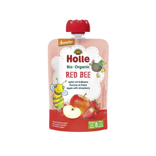 Holle Smoothie Manzana con Fresa +8M 90g