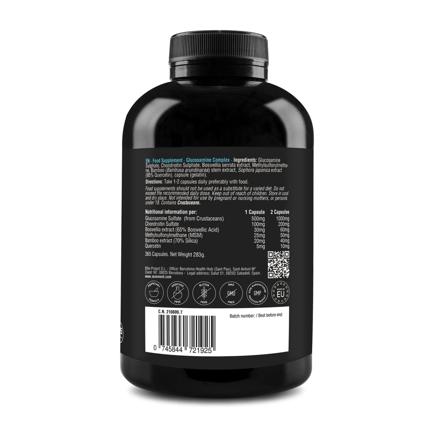 Zenement Complejo Glucosamina y Condroitina 365caps