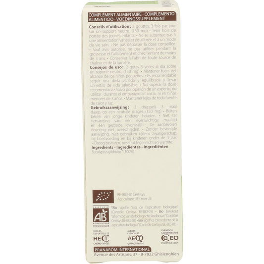 Pranarôm Aceite Esencial de Eucalipto BIO 10ml