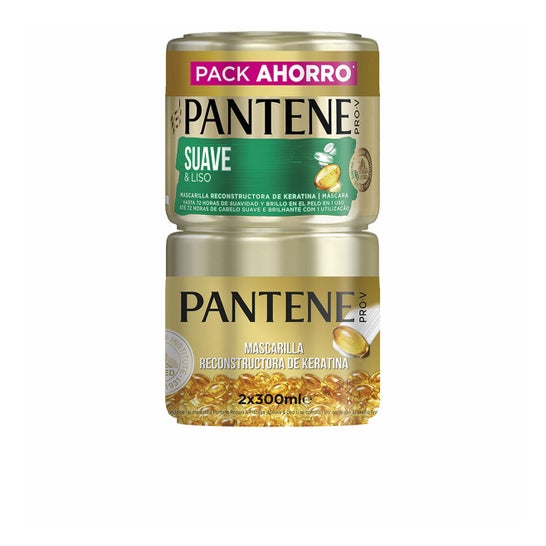 Pantene Suave y Liso Mascarilla Capilar 2x300 ml
