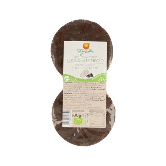 Vegetalia Tortitas de Arroz Chocolate Negro Bio 100 g