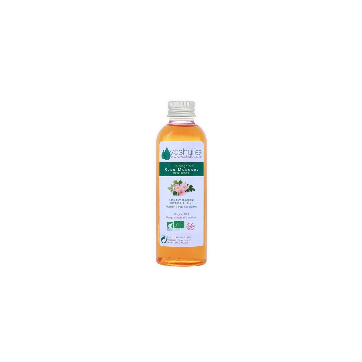 Voshuiles Aceite Vegetal BIO de Rosa Mosqueta 250 ml