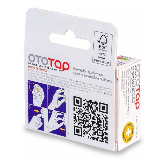OtoTap Tapones Oídos Espuma 6uds