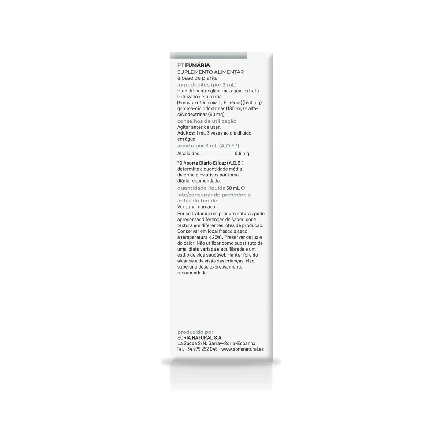 Extracto Fumaria Xxi 50 Ml Soria Natural