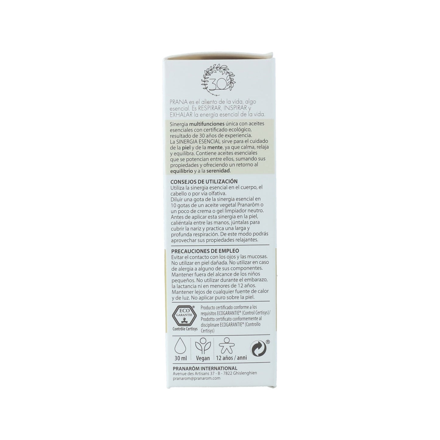 Pranarôm Sinergia Esencial Serenidad Equilibrio BIO 30 ml