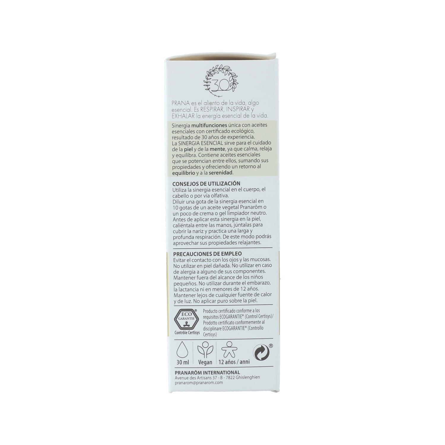 Pranarôm Sinergia Esencial Serenidad Equilibrio BIO 30 ml
