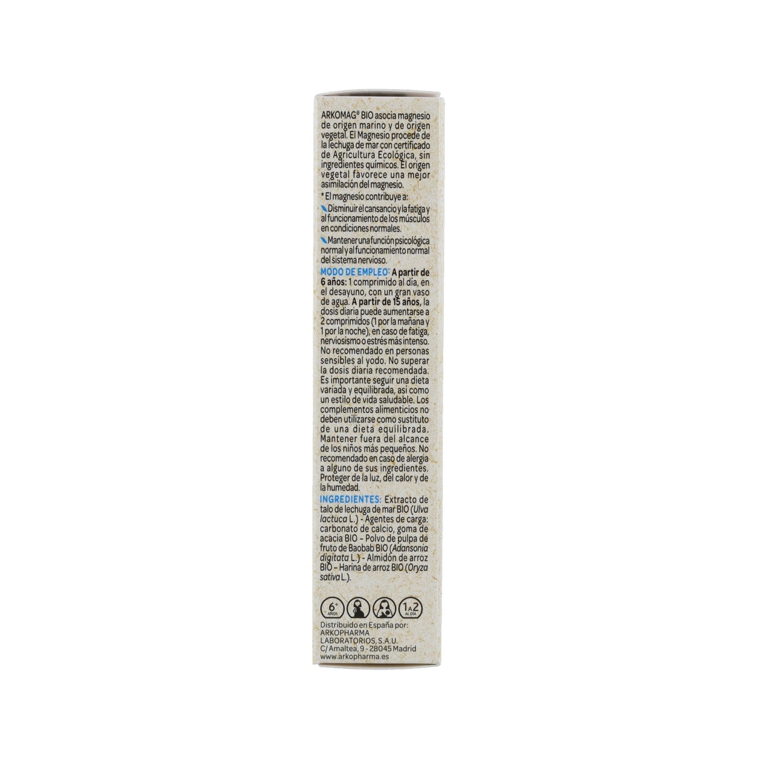Arkopharma Arkomag BIO Magnesio Marino + Vegetal 30comp