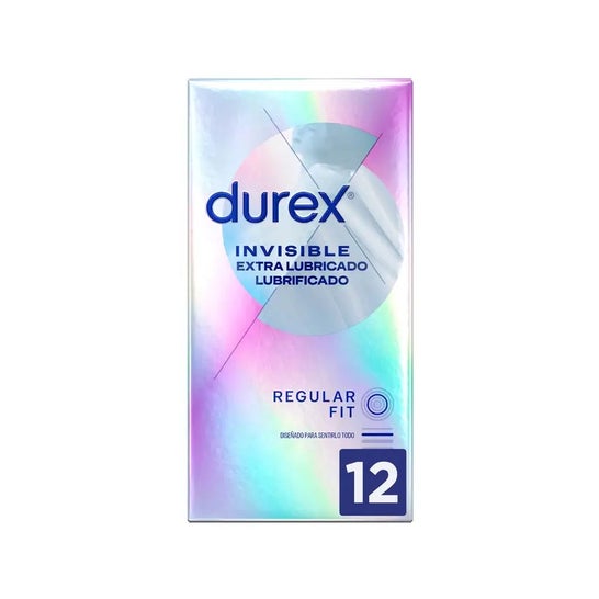 Durex Invisible Extra Lubricado Preservativos 12uds