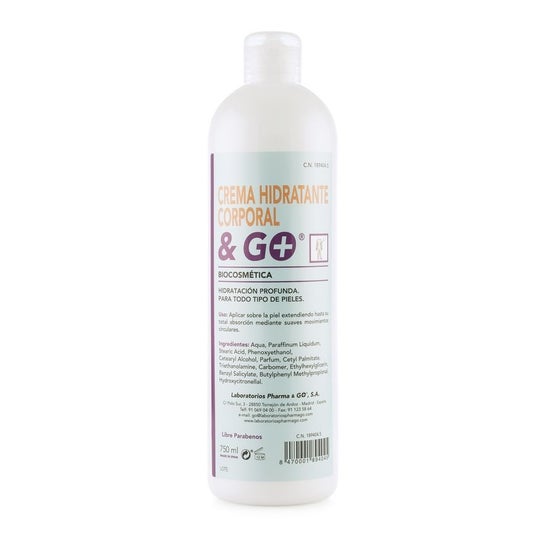 Laboratorios Pharma & Go Crema Hidratante Corporal & Go 750 ml