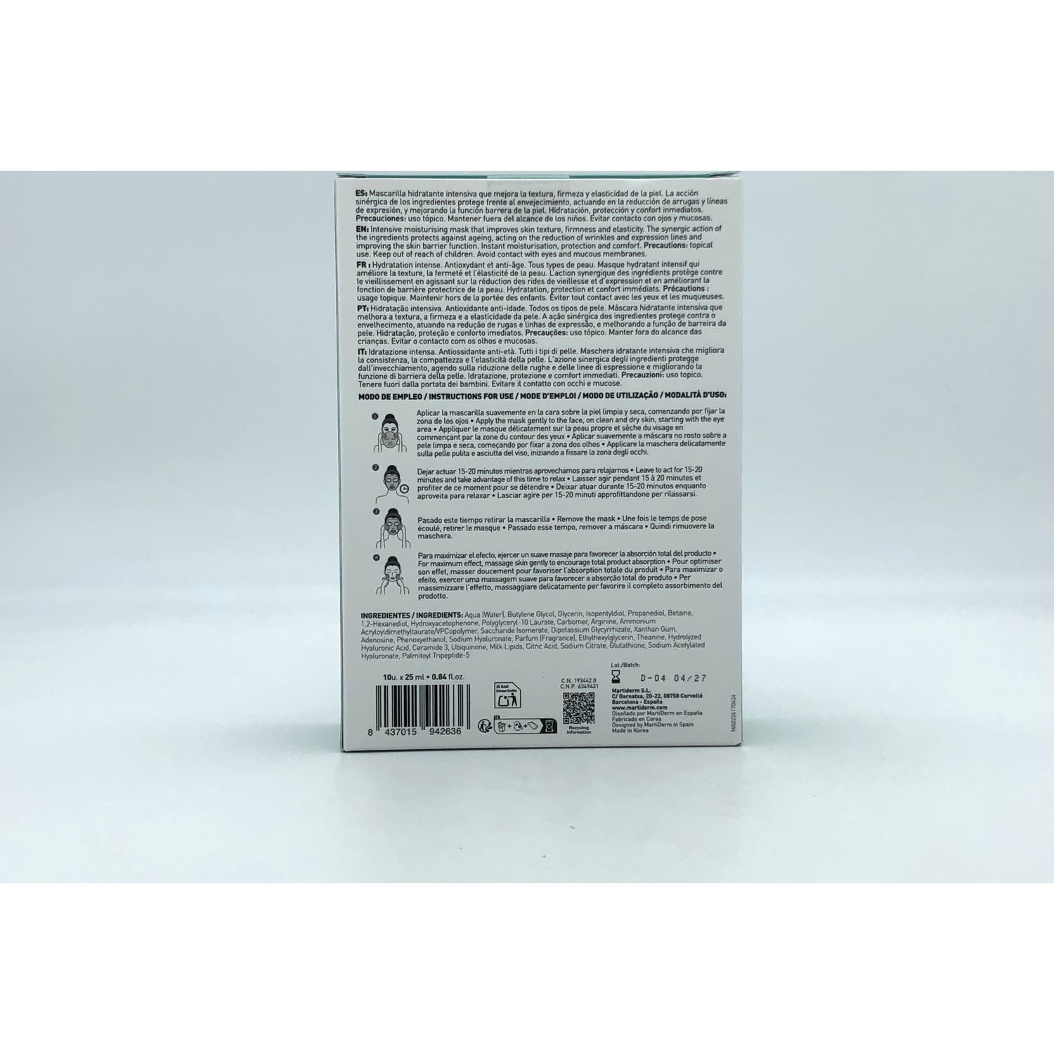 Martiderm® The Originals Moisturising Mask 10uds