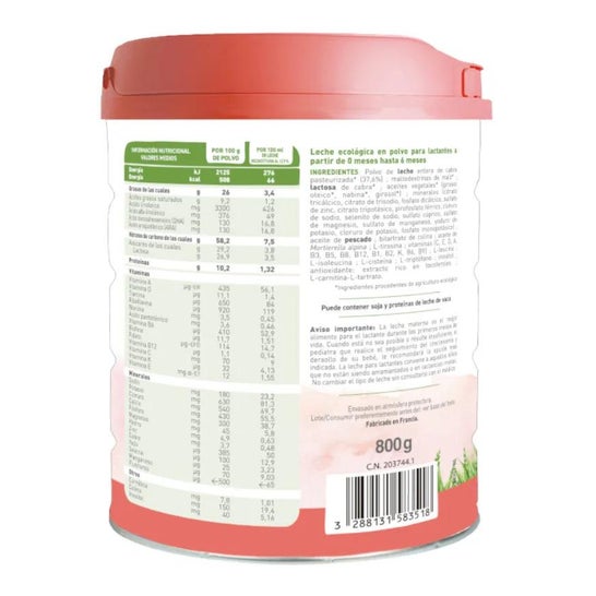 BabyBio Caprea 1 Leche ecológica 800g