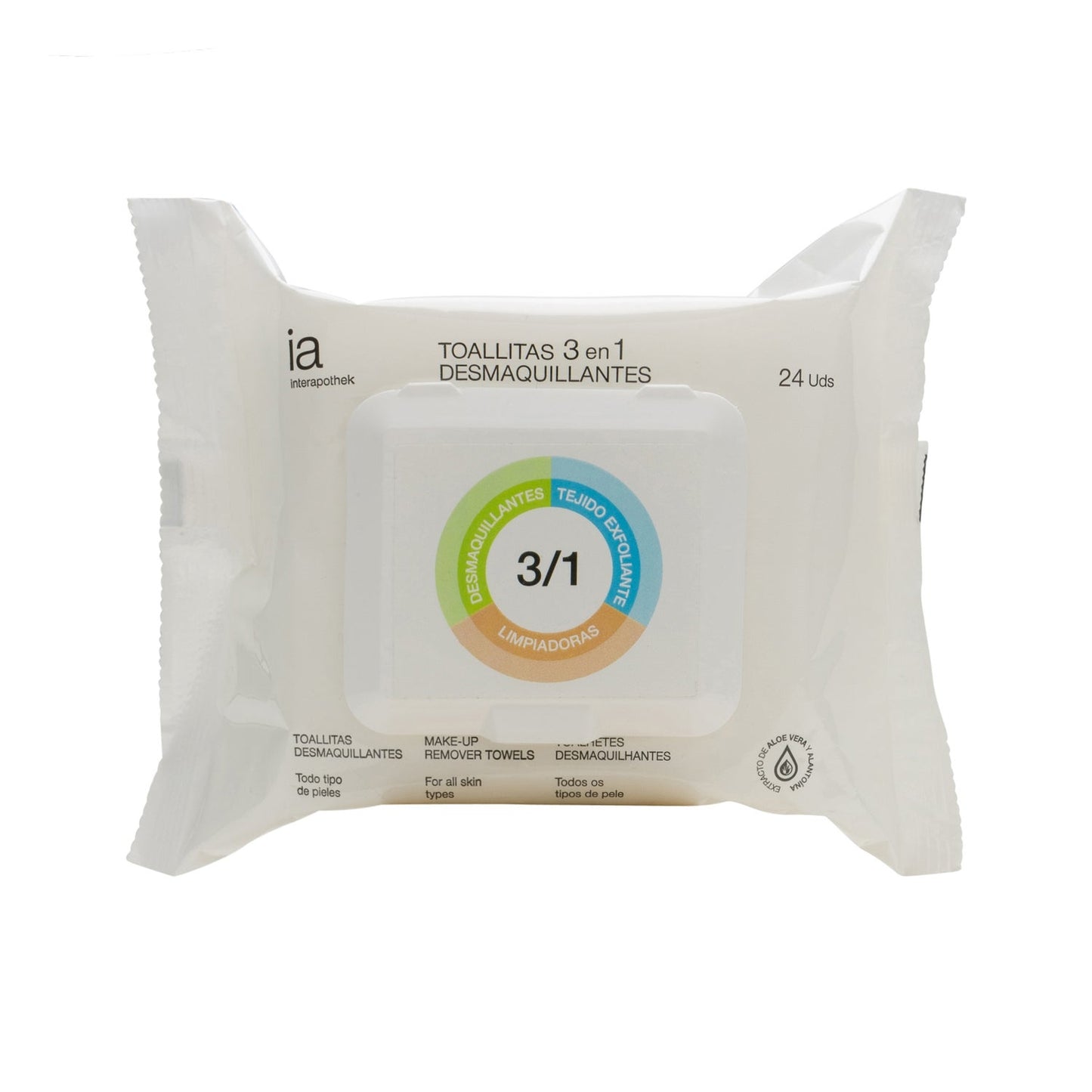 Interapothek toallitas desmaquillantes 3 en 1 24uds